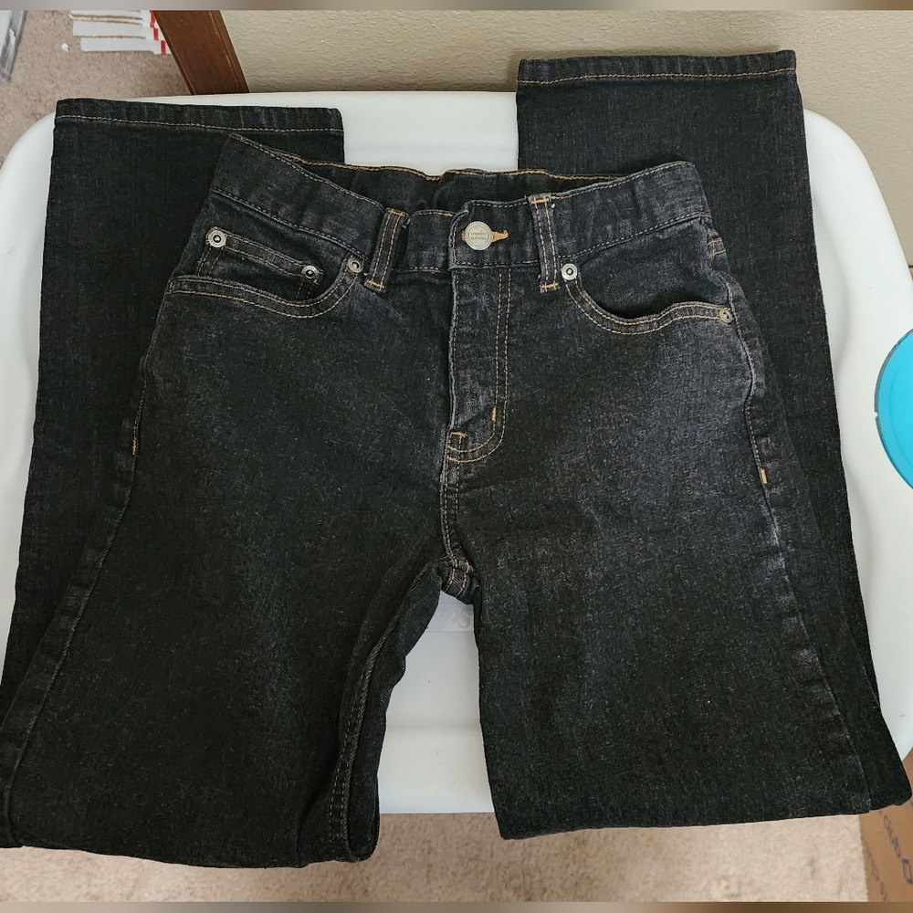 Black/gray Denim Long Jeans - Picture 2 of 5